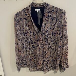Paisley Blouse with tie front design
